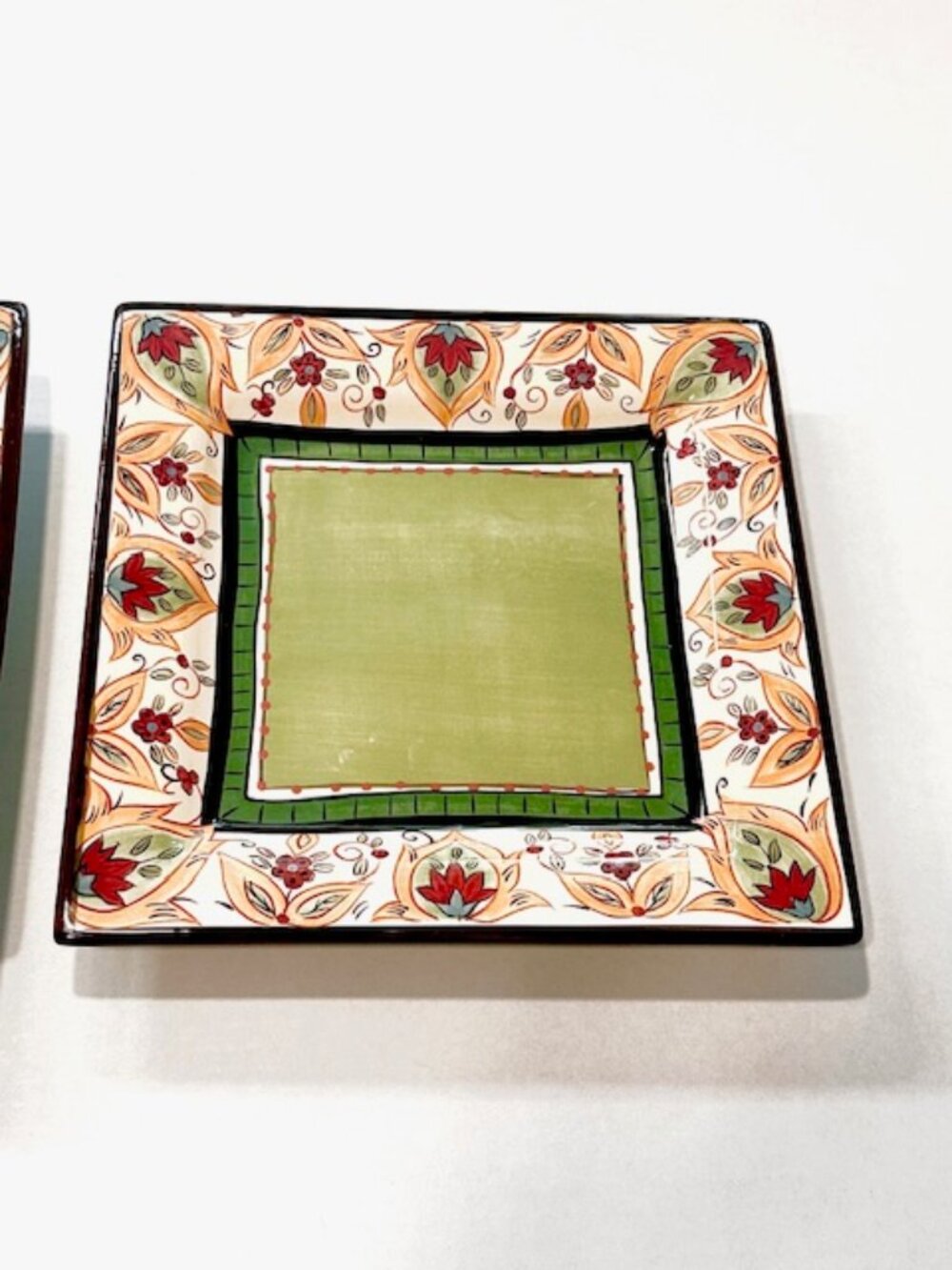 Espana Lexi Hand Painted Dinner Plates by Tabletops Unlimited Floral Set Of 2